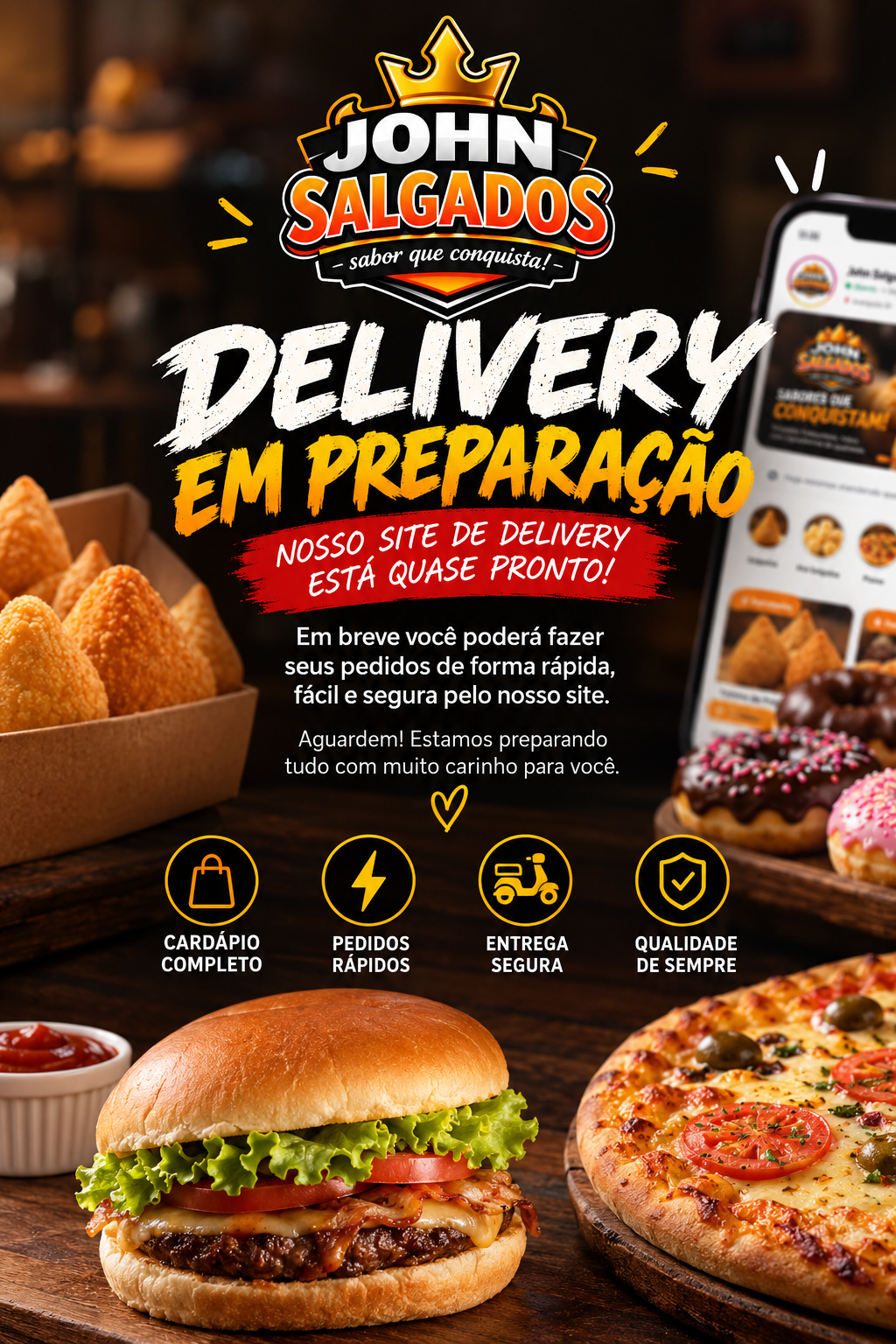 John Salgados Delivery em preparacao. Nosso site de delivery esta quase pronto.